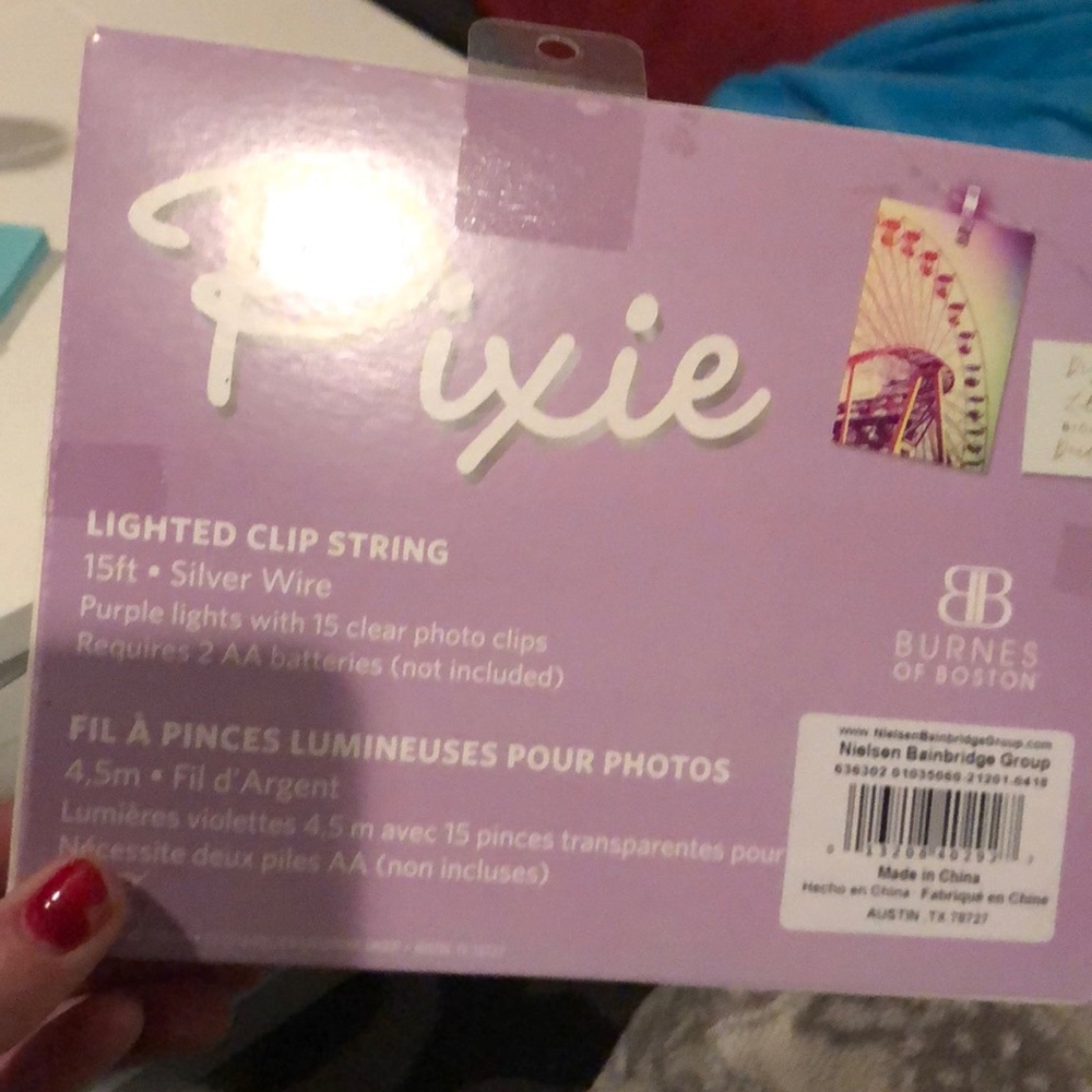 Pixie lighted photo clip string